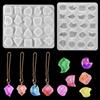 DeryArcle Stampi per Resina Epossidica, Trasparente Stampi in Silicone per Resina, Muffa Gioielli in Resina Epossidica, muffe in Resina per Creazione Portachiavi Decorazione Artigianal