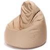 Ecopuf Fuzzy | Pouf per interni ed esterni 80x110 cm | Pouf poltrona per bambini e adulti | Cuscino o da gaming | Forniti con imbottitura