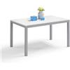 REDÒKASA Tavolo da pranzo allungabile 130x80 modello GIOTTO MADE IN ITALY con allunga laterale 40 cm per sala da pranzo, cucina e soggiorno, design moderno (Bianco Frassino)