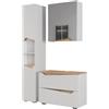 Vicco Set di mobili da bagno Marelle, Bianco, 80 cm, composto da mobile sottolavabo, specchiera e colonna alta