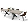 PAZZO DESIGN Tavolo Allungabile Sofia, Tavolo Soggiorno, Cucina, Gambe Incrociate X Nere, Made in Italy, Olmo Perla, 160x90x76 cm - id_2128