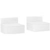HOMCOM Set di 2 comodini galleggianti per camera da letto con cassetto Comodini per la casa 43x36,5x30,5 cm Bianco
