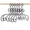 DESIGN DELIGHTS 6 Appendiabiti Vintage Amelie | Metallo, Marrone Antico, 41x24cm (LxA) | Set di Ganci per Cappotti Shabby Chic, Gancio della casa di Campagna, Gancio per corridoio
