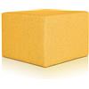 EVERGREENWEB MATERASSI & BEDS EVERGREENWEB Pouf poggiapiedi 63x63 cm Senape per Divano Sgabello Cubo, tessuto Idrorepellente: Pouf design moderno per soggiorno camera da letto, Puff salotto, Pouffe Rubino
