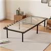 TEENO Rete Letto Singolo 80x190 a Doghe in Legno, con 6 Gambe e 14 File di Doghe, Altezza Sotto Letto 32 cm per Ampio Spazio di Archiviazione, Adatta a Tutti i Tipi di Materassi, Stile Moderno