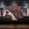 Yywife Stampe e Quadri su Tela 5 Pezzi Tela Wall Art Naruto incorniciato: Sasuke vs Itachi Murale Quadri Moderni Soggiorno XXL casa corridoio Decor Regalo Creativo