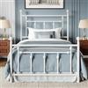 MUTICOR Struttura Letto in Metallo 90x200 cm dal Design Senza Tempo, Telaio Stabile con Doghe Incluse, Spazio Contenitore Sotto il Letto, Silenzioso, Bianco