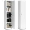 Home Collective Libreria Armadio Scaffale Organizer Armadio multiuso con 4 ripiani regolabili portadocumenti Scaffale da parete stretto in legno per camera da letto corridoio ufficio Larghezza 50 cm Bianco
