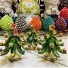 SICILIA BEDDA CAPACI Albero di Natale con Palline Decorate, Ceramica di Caltagirone - h 15 cm ca.