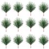 SOIMISS 24 Pz Verde Artificiale Aghi di Pino Rami Natale Pino Raccoglie Steli Floreale Raccoglie Agrifoglio Spray Ramo per Fai da Te Albero di Natale Artigianato Festa di Nozze