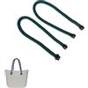 Generico 2 Pezzi Sostituzione Manici per Borsa da Spiaggia, per Classic O Bag Manici Lunghi Ricambio Maniglia Corda, Manici per Borse Uncinetto, per Manici Borsa O Bag Accessori 65 cm (Verde)