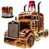 Generic Decanter Whisky Camion 375 ml - Bottiglia in Vetro Spesso a Forma di Camion con Chiusura Facile da Versare, Regalo per Autisti, Collezionisti, Home Bar e Mancave D
