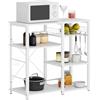 soges Armadio portaoggetti da cucina con 3 ripiani da cucina, 90 x 40 x 83 cm, EU1-10CZWKW5S-WH