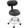 Sengfwin Sgabello da sella ergonomico con schienale, sedia a rotelle Saddle Sgabello Saddle Saddle Sgabello Sollevamento Sella Sgabello da ufficio Spa regolabile in altezza 45-59 cm (nero)