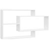 vidaXL Mensole a Muro Eleganti Moderne Design ad Incastro Scaffali Mobili Pensili Espositori Scomparti Aperti Bianchi in Multistrato