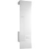 Vladon Carlton Hallway Set 5, Set di contenitori per corridoi con 1 Pannello Appendiabiti con Anta incorporata e 1 Asta Appendiabiti, Bianco Opaco/Bianco Lucido (52 x 193 x 35 cm)