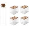 C.X.Y. 48 Pezzi Bottigliette Vetro 45ml, Dimensioni 90 * 30 mm, Vasetti Vetro Piccoli con Tappo Sughero, Provetta per Matrimonio, Bomboniere, Decorazioni, Regalo Invitati, DIY