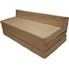 Natalia Spzoo Materasso Pieghevole 200x120 cm - Materasso Ospiti Premium in Schiuma, Fodera Lavabile, Ideale per Camper e Ospiti, Confortevole e Versatile (Beige)
