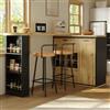 Ligterra Tavolo da bar allungabile, tavolo da cucina, isola da cucina, 2 cassetti grandi, 1 portabottiglie e 1 vano portaoggetti separato, per cucina, sala da pranzo, ufficio, 138-220 x 39 x 105 cm (colore