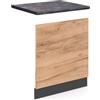 Vicco Pannello frontale R-Line, Rovere dorato, 60 cm, PL Antracite, per la libera combinazione all'interno di sistemi cucina modulari