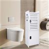 LANTUS Piccolo Mobile di Stoccaggio per Toilette, Supporto per Carta Igienica, Colonna, Armadio da Bagno, Armadietto, Scaffale Regolabile, 24 x 22 x 75 cm - Bianco