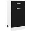 vidaXL Armadio Inferiore Cassetto "Lyon" Nero 40x46x81,5cm