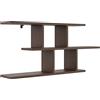 KUBUTKU Scaffale decorativo da parete con 2 ripiani, 100 x 45 x 18 cm, design scandinavo, moderno, per soggiorno, cucina, ufficio, camera da letto, bagno, libreria (wengé)