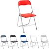 Marvin Sedia Pieghevole Imbottita Salvaspazio Portatile Richiudibile Da Interno Esterno Giardino Campeggio Ufficio Resistenti Ferro Leggere Colorate Comode Con Schienale Poggiapiedi (Red)