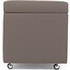 ARKETICOM Swing Pouf Contenitore con Ruote Ecopelle Puff 42X42h Talpa