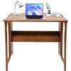 XUEMANSHOP Scrivania, Scrivania Pieghevole con Libreria, Portata del Piano 15-20 kg, Stand Desk per Studio, Soggiorno, Camera da Letto (Tan)