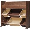 Iris Ohyama, Portagiochi, Mobili, Libreria per bambini, Organizzatore, Scatole per giochi, libri /6 scatole di plastica rimovibili, Stanza dei giochi, Camera da letto -ETHR-26 - Marrone