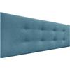DHOME Testata in Similpelle o Tessuto AQUALINE Pro con 2 file di bottoni Testata imbottita Letto di lusso (Tessuto Turchese, 150x50cm (Letti 150/160))
