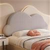 Gleedipre French clouds cuscino da comodino Morbidezza e durezza moderate Rimbalzo rapido Sfoderabile e lavabile Schienale morbido parete decorare(Grigio,130 x 65 cm/51 x 25,6 pollici)