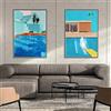 Yooyu David Hockney Quadro su Tela Bigger Splash Piscina Poster e Stampe Wall Art Picture for Living Room Wall Decor 40x60cm(16x24in) x2 Senza Cornice