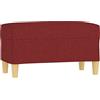 vidaXL Panca Rosso Vino 70x35x41 cm in Tessuto