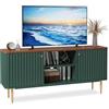 MROJISC Mobile TV Soggiorno con 2 Ante, Mobile Porta TV Moderno in Legno per TV 55 Pollici fino a 65, Mobile TV Basso per Soggiorno, Camera da Letto