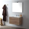 Kiamami Valentina - Mobile bagno sospeso cm. 80 in Rovere Well serie Sole