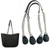 Generico Sostituzione Manici per Borsa da Spiaggia, Manici per Borse Uncinetto, Manici o Bag Lunghi, Catena in metallo, Classic O Bag Manici Lunghi Ricambio Maniglia Corda, Accessori per Fai da Te Donna