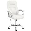 CLP Poltrona Ufficio Apoll XL in Similpelle I Sedia Scrivania Ergonomica Pc Girevole Oscillante Carico Max 150KG, Colore:Bianco