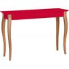 RAGABA LILLO Tavolo Consolle con Gambe Cabriole 105x35cm | Legno Massiccio di FSC, Facilità di Montaggio | Rosso Puro