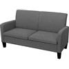 vidaXL Divano 2 Posti 135x65x76 cm Grigio Scuro Sofà Divanetto Letto Poltrona