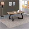 VOLERO', Tavolo da Pranzo allungabile, Modello Patroclo, Top in Legno Color Rovere, Struttura in Acciaio Color Grigio Sabbiato