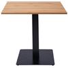 Liberoshopping Tavolo da bar quadrato con base centrale in metallo e piano laminato resistente - ideale per locali, ristoranti, pub, uso interno o esterni coperti (Gamba Antracite, Rovere, 80x80)