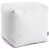 Avalon - Pouf Poggiapiedi CUBO Jazz, Puff Poggiapiedi Divano quadrato, Pouffe Imbottito in Similpelle Resistente e Antistrappo, Comodo e Impermeabile, Made in Italy(50cm-Bianco)