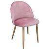 SAMIRA Sedia imbottita in velluto rosa mod. Sophie (Rosa, 1 pz)