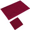 WohnDirect Tappeti Bagno Berry Set 2 - tappetini da Bagno 45x45 + 70x120cm - Antiscivolo + Lavabile - tappeti Bagno 2 Pezzi