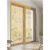 BIANCHERIAWEB Tenda Antimosca Antirumore Caduta Pannello Porta Finestra Multistring Tinta Unita 140x290 Beige