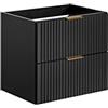 PIASKI Mobile lavabo 60 cm ADEL Black, lavabo da incasso nero, mobili da bagno