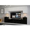 Furnitech AN294 Pareti attrezate, Soggiorno moderno, Set mobile TV, Armadio moderno, Pensile … (Led RGB (16 colori), AN294-18BW-HG3)