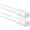 Bestlivings 2er Pack Asta di bloccaggio (Bianco) con tecnica a vite, estensibile 80-120 cm, asta per tende a morsetto, per tende leggere, senza forare - con adesivo